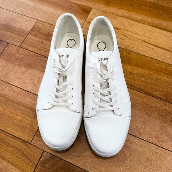 Calvin Klein men’s sneakers white and black size US11 - Picture 1 of 3